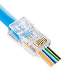 Rj45 Pass-Through Network Cable Connector cat 6
