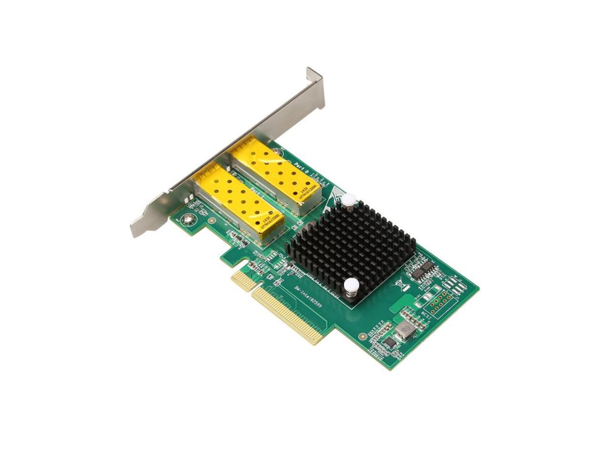 Dual Ports PCI Express PCI-E X8 10G lan card for Intel 82599 10/100/1000/10000Mbps 10G Gigabit Ethernet Card Adapter Converter fiber for servers and workstations
