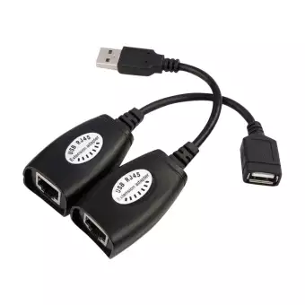 USB Extender 50 meter Using Cat5/Cat6-Black