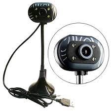 Computer Camera, Microphone USB 2.0, No-Drive Stand Flexible Adjustable HD Web Cam Night Vision