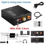 Audio Converter Optical Koaxial Toslink Digital to Analog 3.5mm RCA Adapter