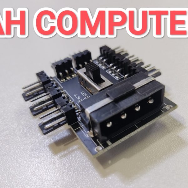 1-to-8 way 3-pin cooling fan hub with a Molex (IDE) power connector /  Multi Way Splitter Cooler Cooling Fan Hub PC Computer 12V Power Socket