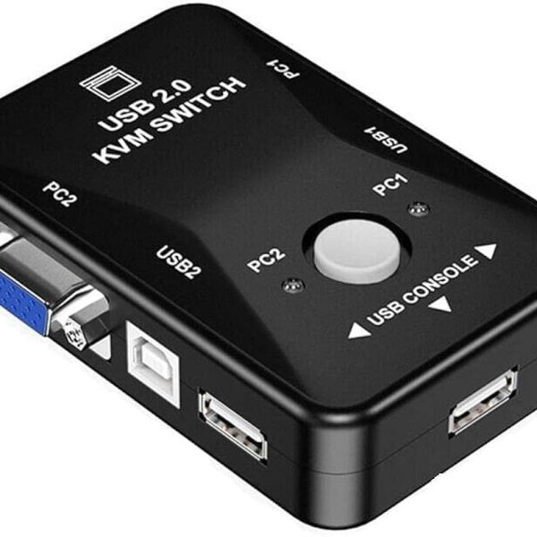 2 Port KVM Switch VGA USB Port