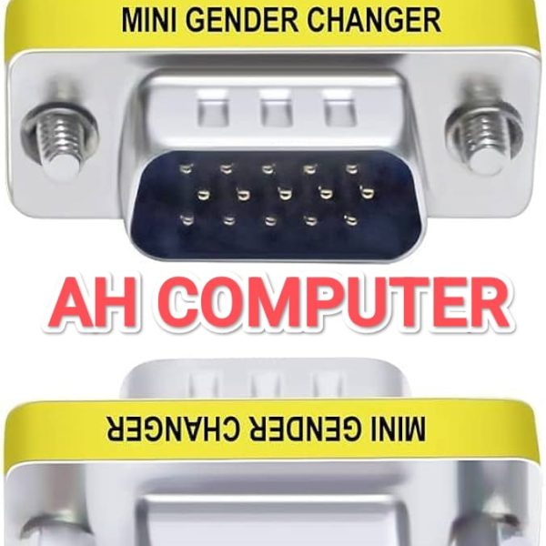 15 Pin VGA Male Female Gender Changer Adapter