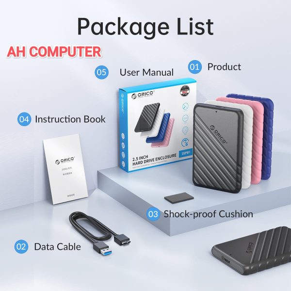 ORICO HDD Case SATA SSD Hard Drive Enclosure USB3.0 2.5"