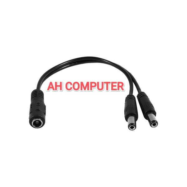 1 Female to 2 Male DC Power Splitter Cable for CCTV cameras.