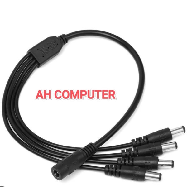 1 Female to 4 Male DC Power Splitter Cable for CCTV cameras.