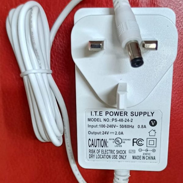 24V 2.0A AC/DC I.T.E. Power Supply with a UK plug Adapter