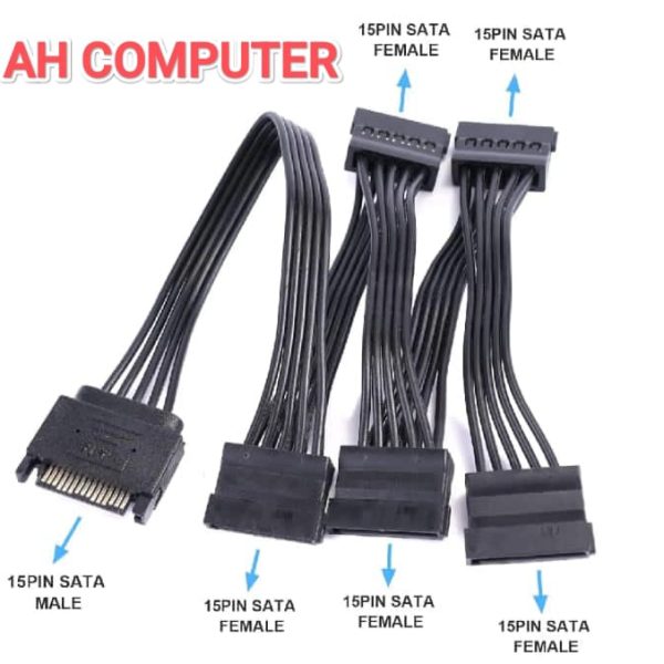 15-pin SATA power splitter cable
