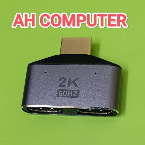 2K 60Hz HDMI Adapter Splitter and Y Converter (1-in, 2-out)
