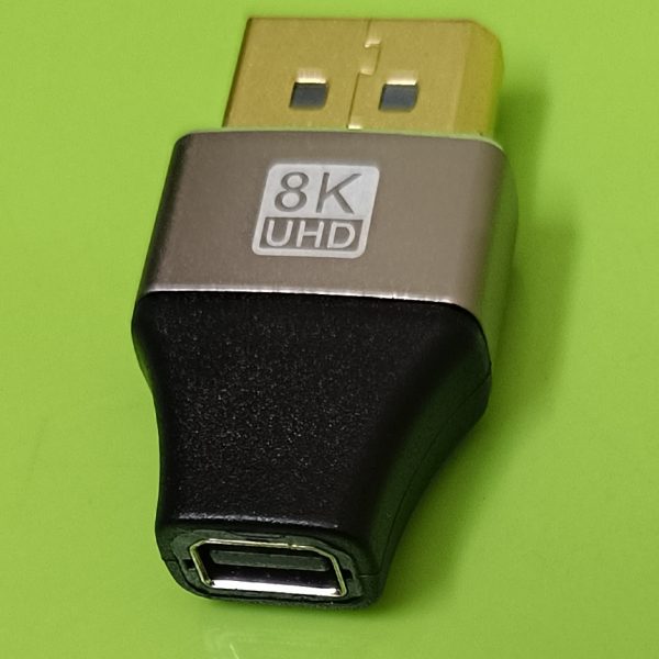 8K DisplayPort (DP) Male to Mini DisplayPort (Mini DP) Female Adapter