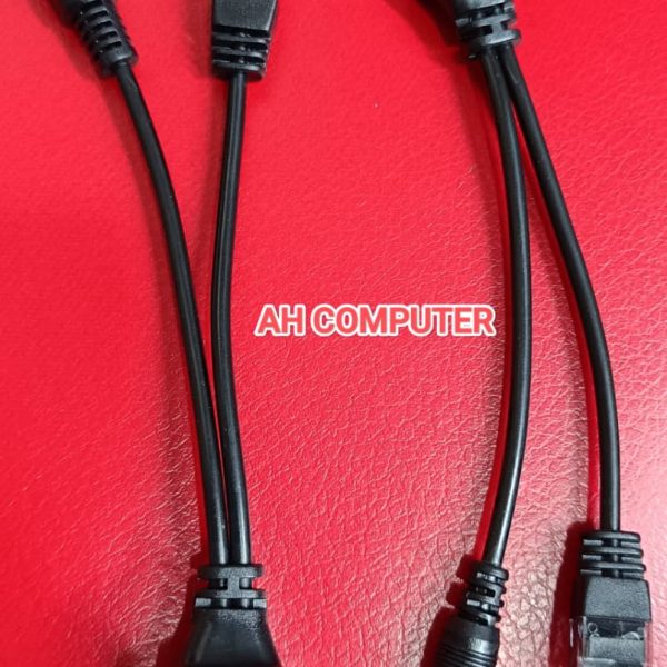 Power over Ethernet (PoE) injector and splitter adapter cable kit