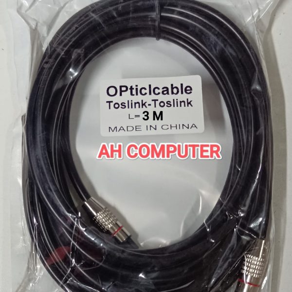 3m digital optical audio fiber cable male-to-male connectors / Analog to digital / Digital to Analog Converter compatible devices like TVs, soundbars, and home theater systems.