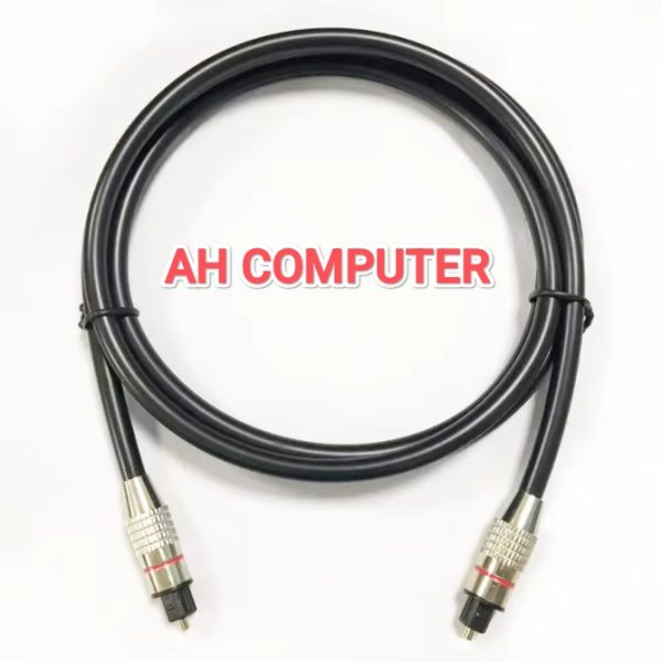 1m digital optical audio fiber cable male-to-male connectors / Analog to digital / Digital to Analog Converter compatible devices like TVs, soundbars, and home theater systems.