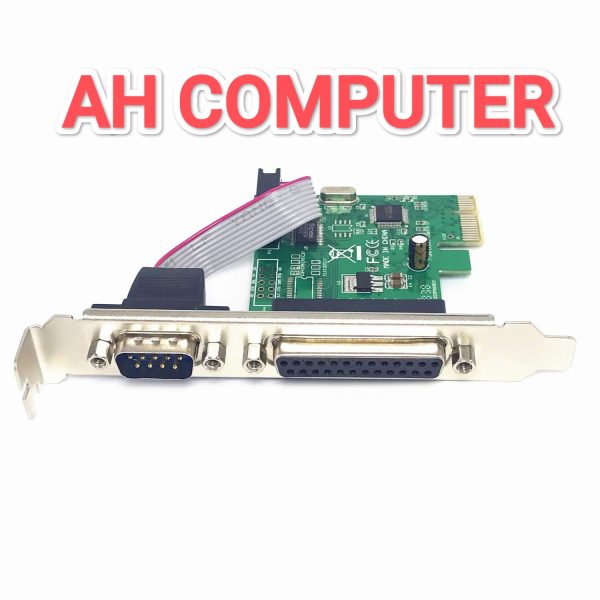PCI Express (PCIe) RS-232 serial port (DB9) and one parallel printer port (DB25/LPT)