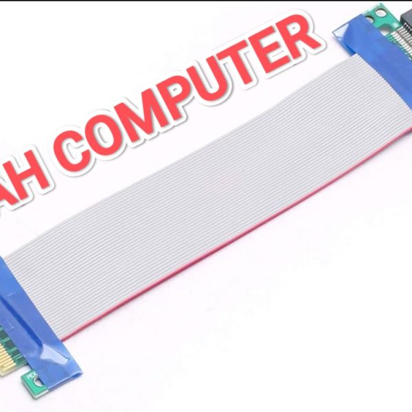 PCI Express (PCIe) riser extension cable with a male connector on one end and a female slot on the other