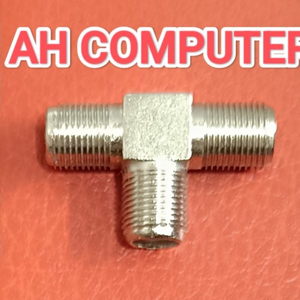 3-way F-type coaxial TV T-connector adapter / RF coaxial splitter or combiner / Combiner for Dish Line