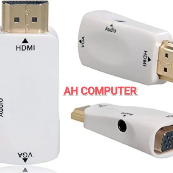 HDMI Male to VGA Female Adapter Video Converter 3.5mm audio jack port